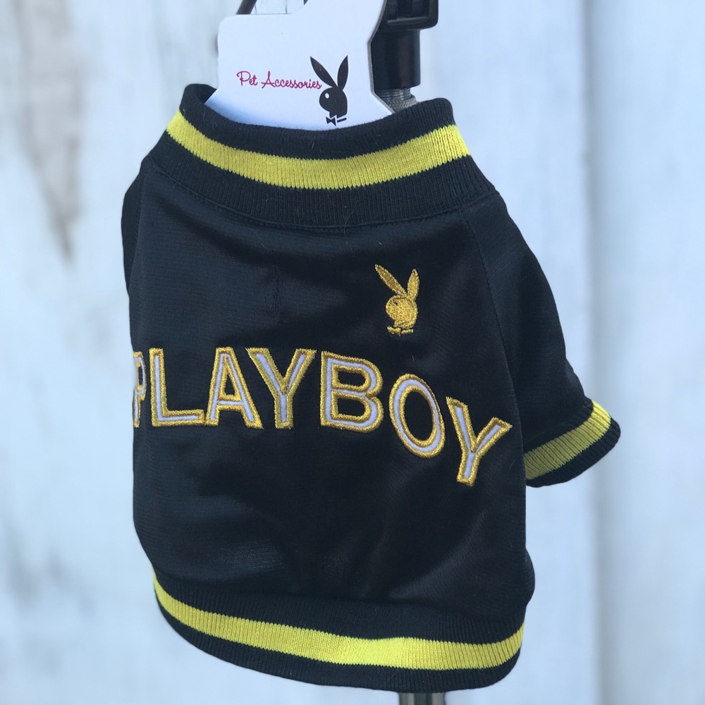 Playboy dog pet jacket sport coat black yellow - Picture 5 of 8